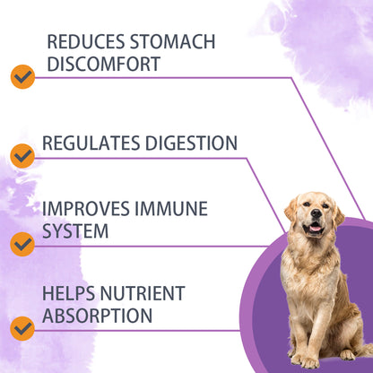 Probiotics for Dogs Powder, Duck Flavor - Supports Gut Health, Digestive Balance & Seasonal Allergy Relief & Itchy Skin Relief - Prebiotic & Probiotic Powder (90g) (Duck)