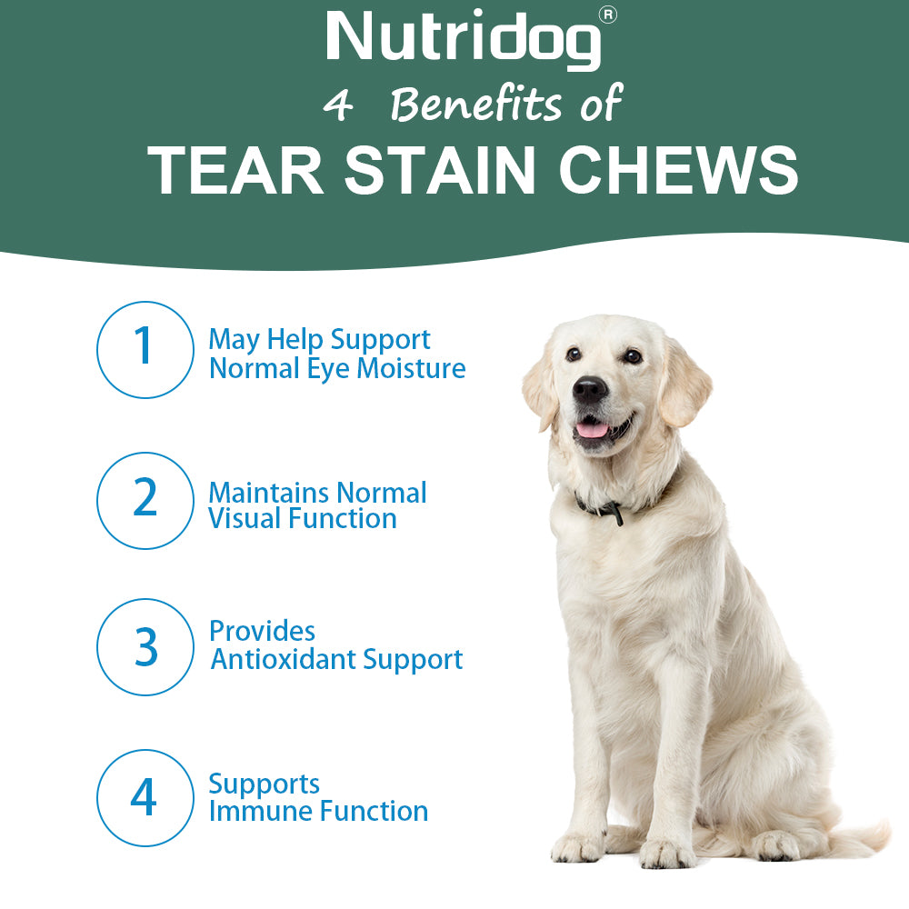 Nutridog Tear Stain Supplements For Dogs