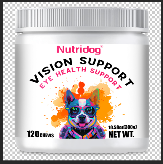Nutridog Dog Eye Health Chews - 120 Salmon Flavor Soft Chews, Vision Support with Lutein & Bilberry, Antioxidant Protection for Puppies & Senior Dogs, Non-GMO Gluten-Free Human Grade