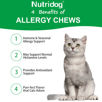 Nutridog Anti-Allergy Chews For Cats