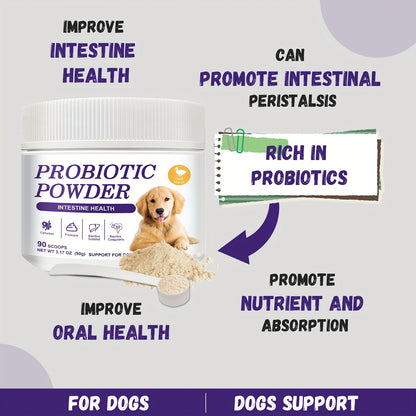 Nutridog Probiotic Powder for Dogs – Vet-Formulated Gut & Digestive Support | 90g / 90 Scoops