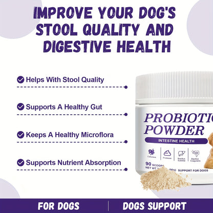 Nutridog Probiotic Powder for Dogs – Vet-Formulated Gut & Digestive Support | 90g / 90 Scoops