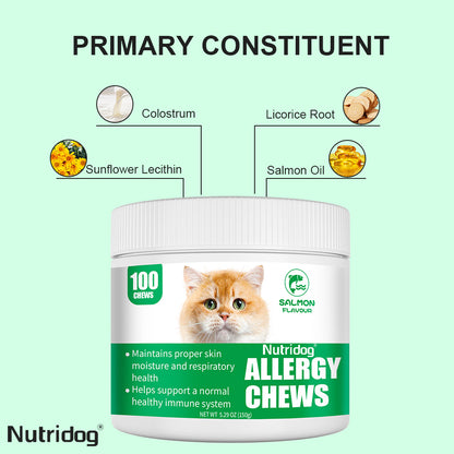 Nutridog Anti-Allergy Chews For Cats