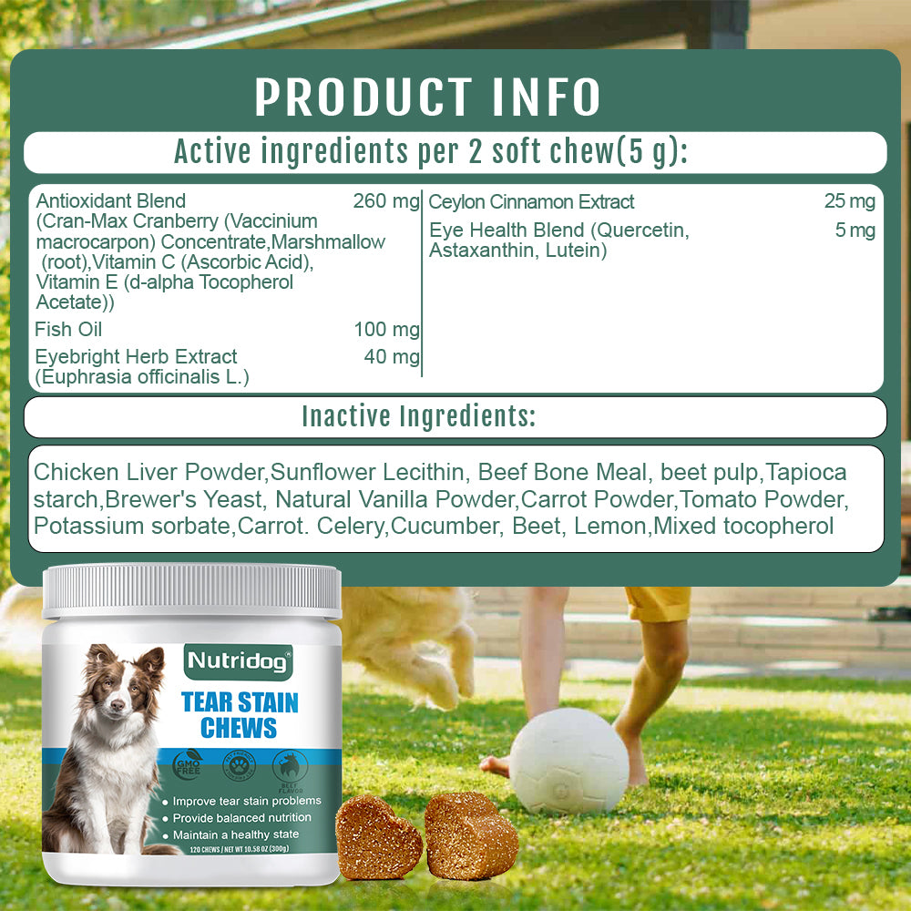 Nutridog Tear Stain Supplements For Dogs