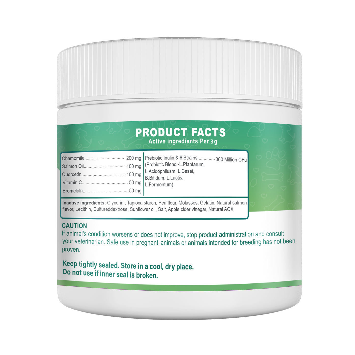 Allergy Powder for Dogs, 90g Salmon Flavor - Itch Relief & Immune Support with Probiotics, Quercetin & Salmon Oil | Vet-Approved Formula for Seasonal Allergies & Sensitive Skin (Salmon)